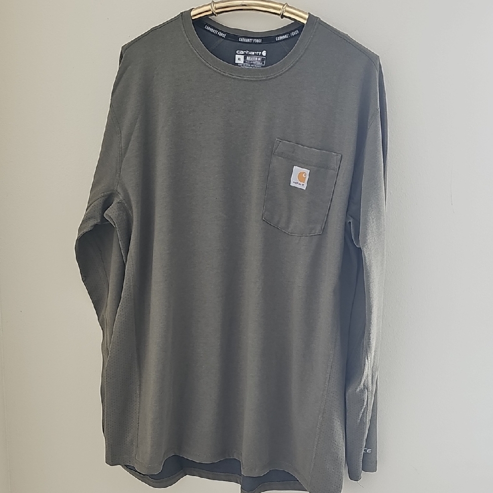 Carhartt FORCE Men's Olive Long Sleeve Shirt. NWOT. Size XL. Relaxed Fit.